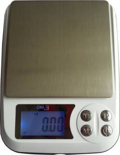 NIBBIN DM-3 1000gx 0.01g (10mg) Digital Jewellery Weighing Scale, Gold & Silver ornaments Weight Measuring machine Weighing Scale {for research} Weighing Scale (White) Weighing Scale