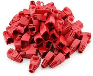 RIVER FOX 50 Pcs Cat5E Cat6 Rj45 Plugs Strain Relief Socket Boots Connector Wireless Wire Connector
