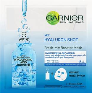 GARNIER Skin Naturals, Fresh Mix, Face Serum Sheet Mask (Blue)