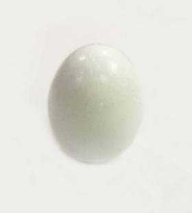 PUCHCHI WHITE ORIGINAL SHALIGRAM (WHITE NATURAL STONE) Decorative Showpiece  -  6 cm