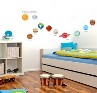 Flipkart SmartBuy 77 cm Wall Decals ' The Solar System ' Wall Stickers Self Adhesive Sticker