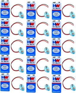 Inditrust 15 Pc 9 VOLTS HW BATTERY with + 15 Pc Connector (Pack of 15)  Battery