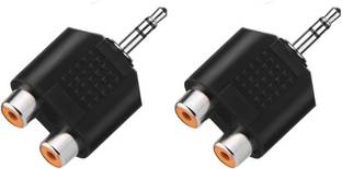 Fedus RCA Audio Video Cable 0.01 m RCA Female to 3.5mm Aux Stereo Male Audio Jack Connector