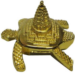 APNA KANHA MERU Shree Yantra On Tortoise, Shree Yantra , meru yantra, Decorative Showpiece  -  5 cm