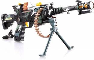 Kiyara Collection Battery Operated Musical Army lighting gun for kids Guns & Darts