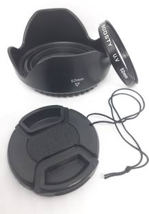 BOOSTY 52mm lens hood 18-55mm f/3.5-5.6. WITH LENS CAP AND UV FILTER  Lens Hood
