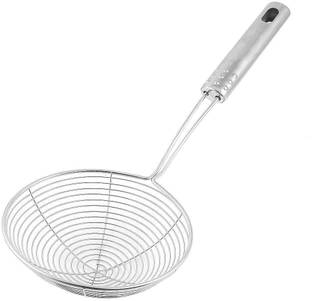 GREENSTAR Stainless Steel Deep Fry Strainer Wire Skimmer with Spiral Mash (11x4 Inch) Colander