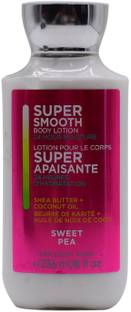 BATH & BODY WORKS Super Smooth Body Lotion, Shea Butter + Coconut Oil, Sweet Pea - 236ml (8oz)