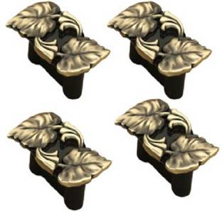 Indeed Premium Leaf shape knob Handle with Antique Brass Finish Zinc Cabinet/Drawer Handle