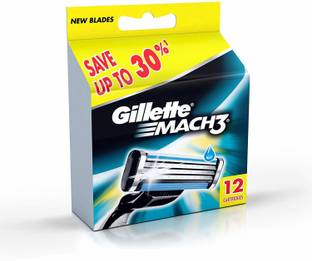 Gillette Mach 3 Manual Shaving Razor Blades (Cartridge) 12s pack