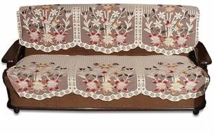 AG Creations 3S Net Fabric Sofa Cover Set (Off White), 2 PIC Sofa Fabric