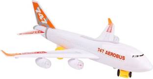 SALEOFF Aeroplane Airbus Bump & Go Action with Sound & Lighting (White)
