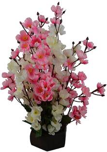 KOONIV Artificial Flower Pot For Home Decor - 16 inch Multicolor Orchids Artificial Flower  with Pot