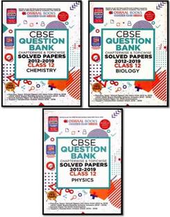 Oswal Cbse Class-12 3-Books Set (Phy. + Chem. + Bio. ) Question Bank (Chapterwise & Topicwise Solved Papers 2012-2019) With 2020 Sample Paper