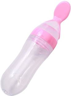 VBaby BPA Free Squeeze Style Bottle Feeder with Dispensing Spoon for Infant  - Silicone