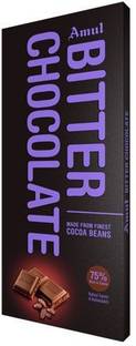 Amul Bitter Chocolate- 75% Rich In Cocoa, 150 g ( Pack of 3 ) Bars