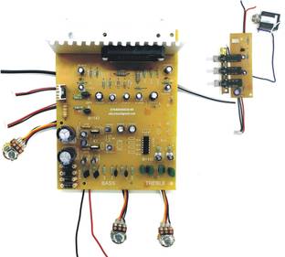TECH AND TRADE 450 WATTS DIY STK 4141 BASED STEREO AUDIO AMPLIFIER CIRCUIT KARAOKE MIC CONNECTION Sound Recorder and Sound Circuit Electronic Hobby Kit