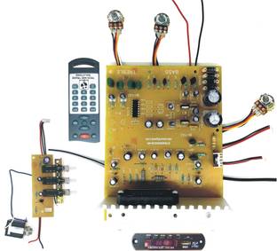 TECH AND TRADE 450 WATTS DIY STK 4141 based STEREO AUDIO AMPLIFIER BOARD MODULE KARAOKE MIC DRIVER Sound Recorder and Sound Circuit Electronic Hobby Kit