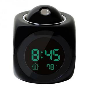LEDZZ Digital LCD Voice Talking LED Projection Alarm Clock