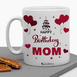 alDivo Gift Happy Birthday Mom Printed Ceramic Coffee Mug
