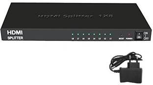 BALRAMA  TV-out Cable 8 Port (1 in 8 out) HDMI Splitter with 3D Support
