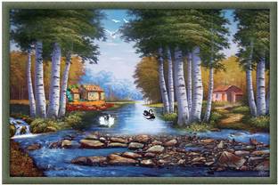 god & god's 91.44 cm Canvas HD Digital Painting 2457 Self Adhesive Sticker