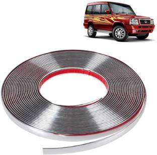 VOCADO 10 MM 20 Meter Chrome Diy Moulding Trim Strip For Window BumperSumo GoldCSB3730 Car Beading Roll For Bumper, Grill and Garnish Cover, Window