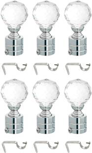 Bzcarts Multicolor Curtain Knobs, Rod Rail Bracket, Curtain Hooks