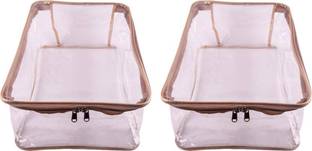 Ajabh High quality Self Designer Full Transparent 9inchs Hight Garments Cover.Set Of 2pc Gry00123