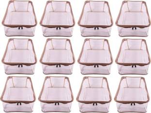 Ajabh High quality Self Designer Full Transparent 9inchs Hight Garments Cover.Set Of 12pc Gry00127