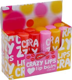 7 HEAVEN'S set of 12 crazy / baby lips flavoured lipbalms fruits