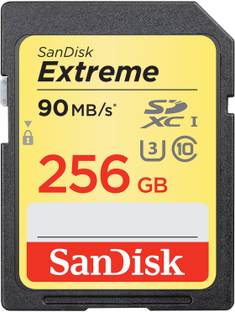 SanDisk SDSDXV5-256G-GNCIN Extreme 256 GB SDXC Class 10 100 MB/s  Memory Card Compatible with Camera, Computer