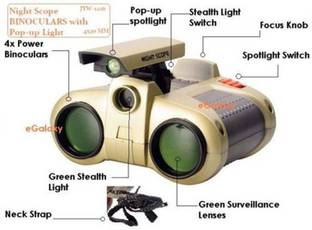Amaze Sport Scope Binocular with Pop-Up Light For Kids