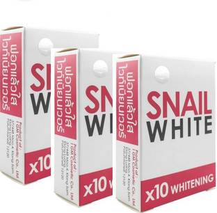 Snail White X10 Skin Whitening Soap with Glitathione (Pack of 3)