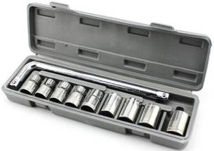 Shopzia 10 pcs 1/2 Socket Wrench Spanner Set Automobile Repair Tool Box Precision Sleeve Wrench high Quality Socket Set