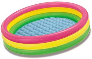 FERONS Portable inflatable 3 ft Multicolor ring bath tub Child tub