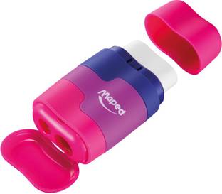 Maped Connect Coloured Duo Eraser and Pencil Sharpener Pack of 2 Eraser