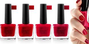 BEAUTY PEOPLE Power Pro Red family Combo Of 4 Nail Lacquer Red family 4