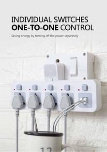 IMPULSE Gamma Plug-in Universal Spike Guard With Usb/wireless Conversion With Led Night Light/extention Board 4  Socket Extension Boards