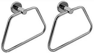 deeplax towel ring xionno napkin holder set of 2 silver Towel Holder