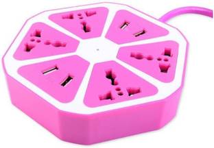 Ace Gorilla Hexagon Shape Socket USB Charger( purple-03 ) 8 A Three Pin Socket