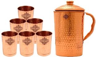 IndianArtVilla IAV-CB-1-1006 Jug Glass Set