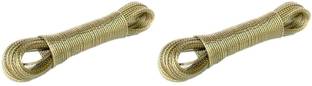 BATHZONE Cloth Rope PVC Coated Anti-Rust Unbreakable 10 Gauge Steel Wire Rope For Clothes Drying, Stainless Steel Clothes line, drying & hanging clothes in Indoor and Out door. PACK OF 2 Plastic, Aluminium Retractable Clothesline