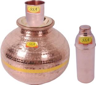 Shivshakti Arts Copper Grocery Container  - 7 L