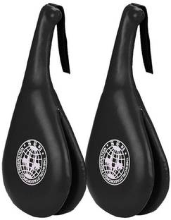 JERN Set of 2 Taekwondo Durable Kick Pad Target for Karate Kickboxing Training (Black) Kicking Shield