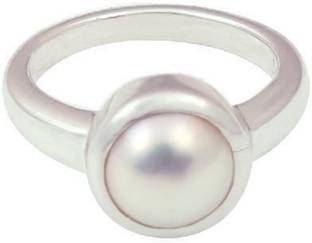 GALAXY ASTRO Stone Pearl Silver Plated Ring