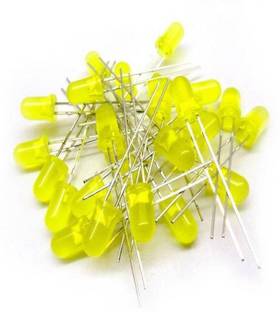 Technical hut 5 mm Yellow LED Pack of 60 Pieces Light Electronic Hobby Kit