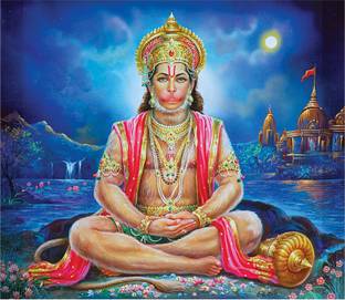 god & god's 60.96 cm Jai Hanuman 2457 Self Adhesive Sticker
