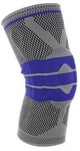 JERN Breathable Sports Knee Pad with Patellar Ring and Spring Support (Large, Gray) Knee Support