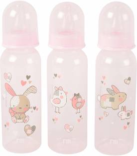Mothercare Feeding bottle 260 ml pink -set of 3 - 260 ml